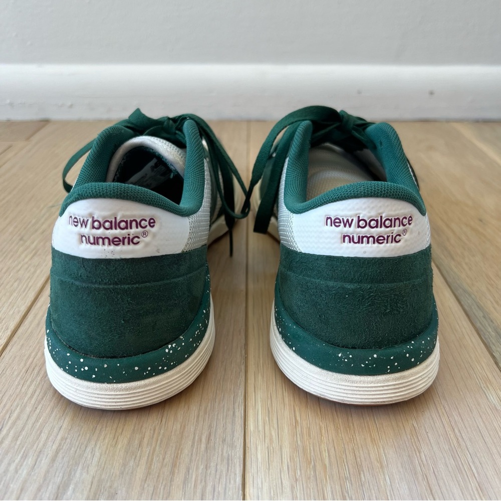 Vegan Friendly New Balance Numeric 420 Green and White Sneakers - Picture 7 of 9
